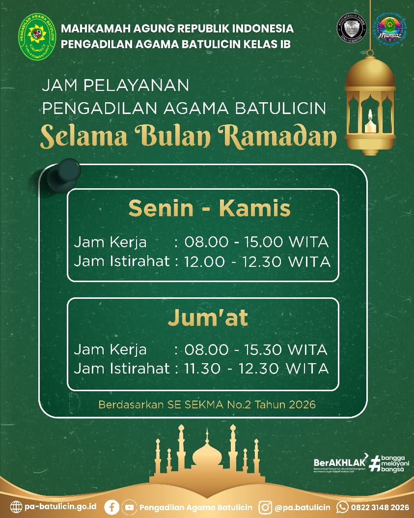 jam pelayanan ramadhan 2026